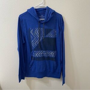 American eagle athletic fit pullover hoodie blue medium